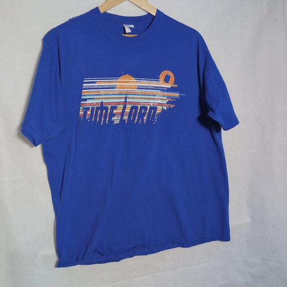 Dr Who Time Lord Vintage 2XL Blue Graphic T-Shirt - Picture 2 of 5